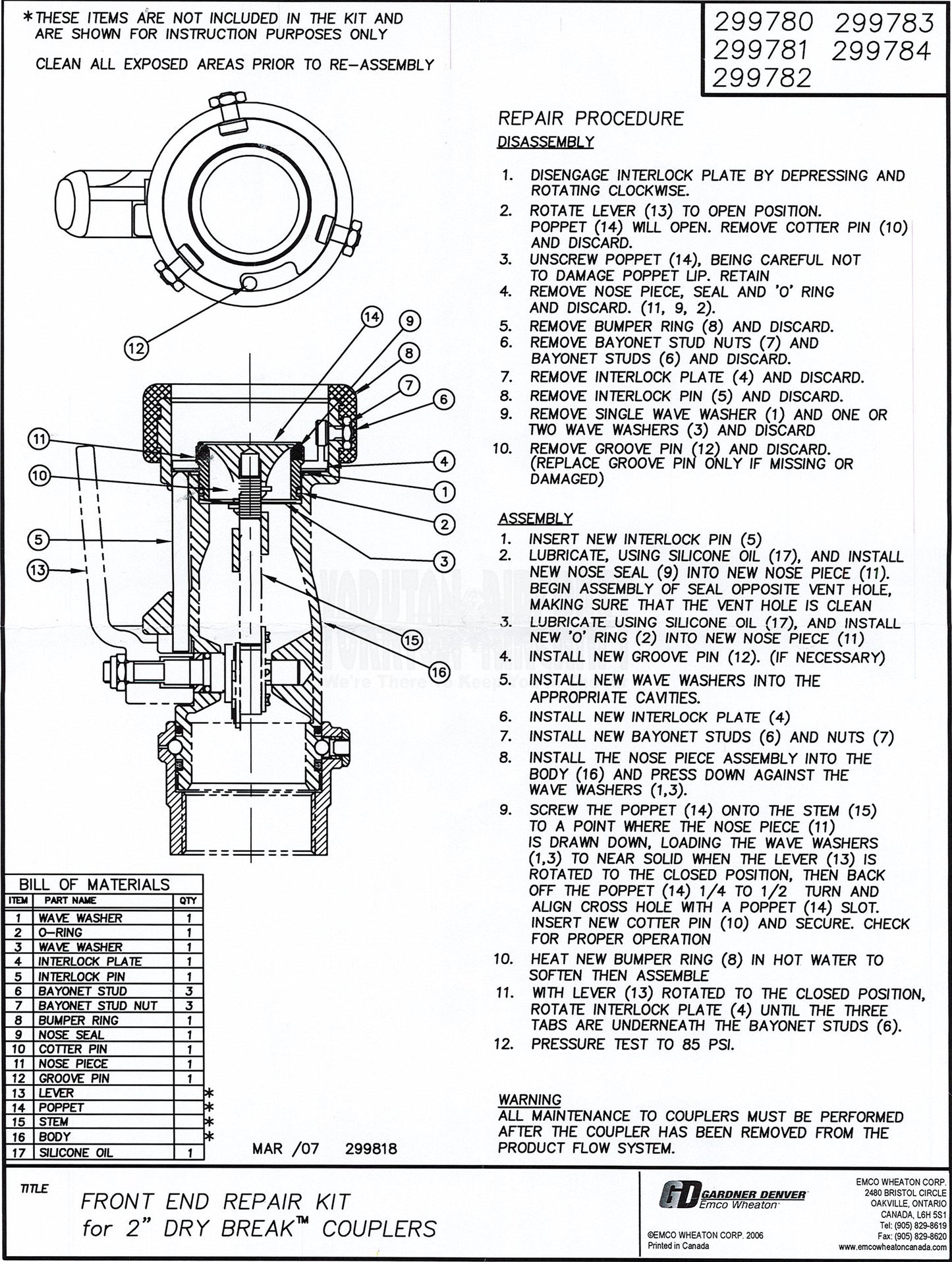 2" FRONT END REPAIR KIT