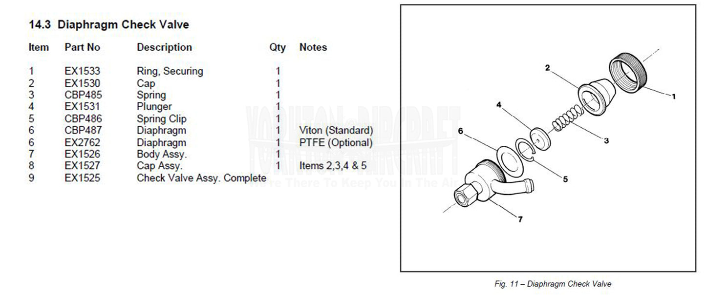 MICRONAIR CHECK VALVE DIAGRAM